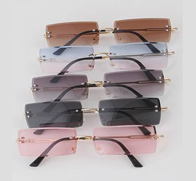 Rimless Rectangle Sunglasses