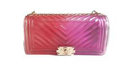 Red/Pink clear shoulder bag